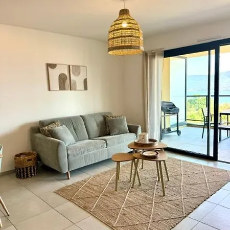 Equipe Et Vue Sur La Daire Propriano (Corsica)